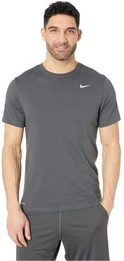 Dry Tee Dri-FIT Cotton Crew Solid (Carbon Heather/White) Men's T Shirt