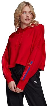 3-D Trefoil Hoodie (Scarlet/Multicolor) Women's Sweatshirt
