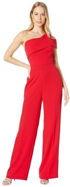 One Shoulder Jumpsuit (Burnt Red) Women's Jumpsuit & Rompers One Piece