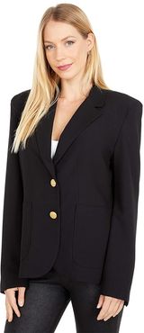 Inside Scoop Blazer Jacket (Black) Women's Clothing