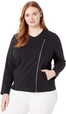 Plus Size Perfect Conquer Jacket (Black Onyx) Women's Clothing