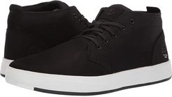 Davis Square Leather and Fabric Chukka (Black Nubuck) Men's Lace-up Boots