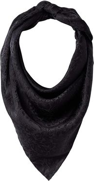 Wild Rags Silk Jacquard Scarf Bandana (Black) Scarves