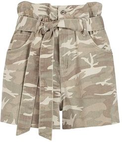 Hannah Paperbag Shorts (Camouflage Cream) Women's Shorts