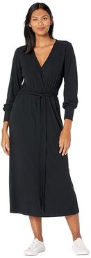 Villeray Wrap Dress (Black) Women's Clothing