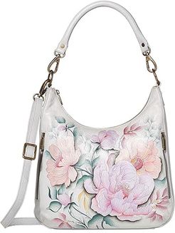 Convertible Slim Hobo with Crossbody Strap 662 (Bel Fiori) Handbags