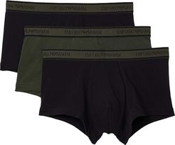 Multipack Core Logo Band 3-Pack Trunks (Black/Military/Black) Men's Underwear