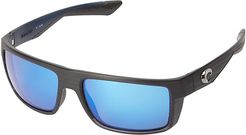 Motu (Black Teak Frame/Blue Mirror Glass W580) Fashion Sunglasses