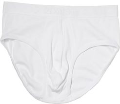 Pima Contour Pouch Brief (White New Logo) Men's Underwear