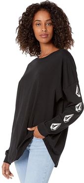 Deadly Stones Long Sleeve Tee (Black) Women's Clothing