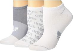 Originals Graphic No Show Socks 3-Pack (Light Onix/Clear Onix/White) Women's No Show Socks Shoes