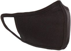 Washable 2-Layer Reversible Mask (Little Kids/Big Kids) (Black/Solid Black) Knit Hats