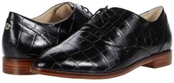 Modern Classics Oxford (Black Croc Print Leather/Dark Natural Os) Women's Shoes
