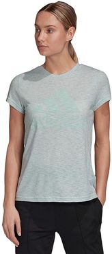 Winners Short Sleeve Crew Tee (Green Tint Melange) Women's Clothing