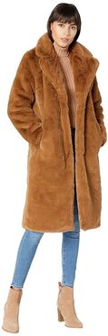 Siena Slimmer Fit Long Faux Fur Coat (Camel) Women's Clothing