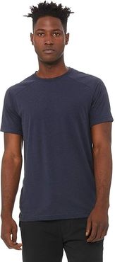 The Triumph Crew Neck Tee (Solid Navy Tri-Blend) Men's T Shirt