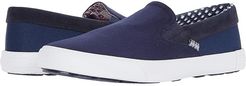 Pete Slip-On (Navy Cotton) Men's Slip on  Shoes