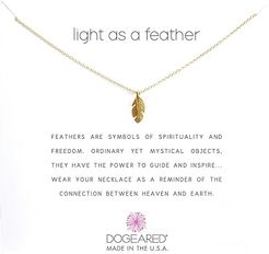 Light As a Feather Reminder (Gold) Necklace