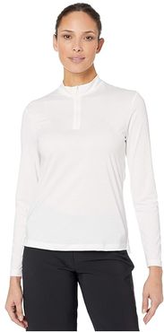 Dry UV Long Sleeve Victory 1/2 Zip Top (White/White) Women's Clothing