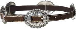 Nocona Oval Concho Belt (Brown) Women's Belts