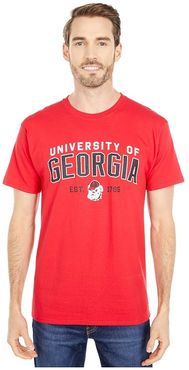 Georgia Bulldogs Jersey Tee (Scarlet 4) Men's T Shirt