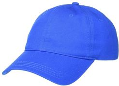 Side Croc Twill Leather Strapback Cap (Nattier Blue) Baseball Caps