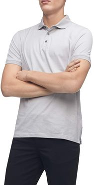 Short Sleeve Liquid Touch Dobby Polo Shirt (Light Pavement Combo) Men's Clothing