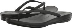 Iqushion Ergonomic Flip-Flop (All Black) Women's Sandals