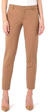 Kelsey Slim Leg Trousers in Super Stretch Ponte Knit (Maple) Women's Casual Pants