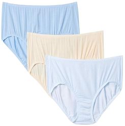 Supersoft Breathe Brief Pack (Geo Line/Barely Peach/Watercolor Blue) Women's Underwear