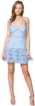 Agnes Lace Dress (Dusty Blue) Women's Dress