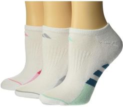 Cushioned II No Show Socks 3-Pack (White/Real Pink/Light Pink/White/Light Pink Marl) Women's Crew Cut Socks Shoes