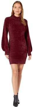 Bell Sleeve Dress Knit (Merlot) Women's Clothing