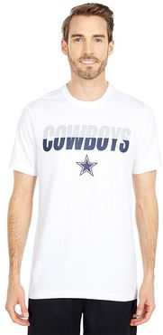 Dallas Cowboys Nike Split Team Name Essential T-Shirt (White) Men's Clothing