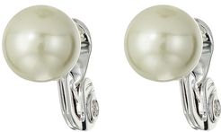 10 mm Pearl Button Clip Earrings (Pearl) Earring