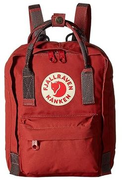 Kanken Mini (Deep Red/Random Blocked) Backpack Bags