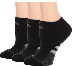 Cushioned II No Show Socks 3-Pack (Black/Onix/Clear Onix/Black/Onix Marl) Women's Crew Cut Socks Shoes