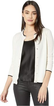 Signature Button Cardigan (French Cream) Women's Clothing