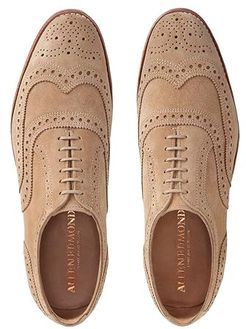 Neumok (Camel Suede) Men's Lace Up Wing Tip Shoes