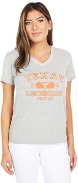 Texas Longhorns University 2.0 V-Neck Tee (Oxford Grey) Women's Clothing