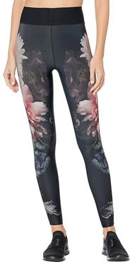 Flores Ultra High Leggings (Blush Print/Metallic Rose) Women's Casual Pants