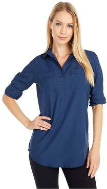 Expedition Chill Stretch Tunic (Deep Blue) Women's Long Sleeve Pullover