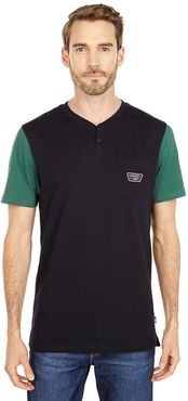 Briggs Short Sleeve Knit Shirt (Black/Pine Needle) Men's Clothing