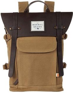 Top Side Leather Backpack (Tan) Backpack Bags