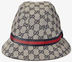 Children's Original GG Fedora (Little Kids/Big Kids) (Dark Brown/Blue) Bucket Caps