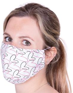 Face Mask (Hearts White) Scarves