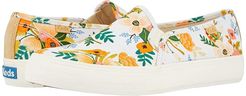 Double Decker Lively Floral (White Printed Canvas) Women's Shoes