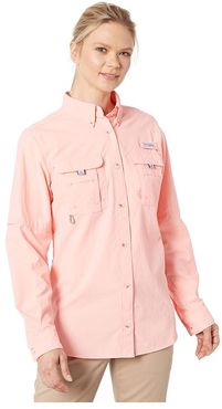 Bahama L/S Shirt (Tiki Pink) Women's Long Sleeve Button Up