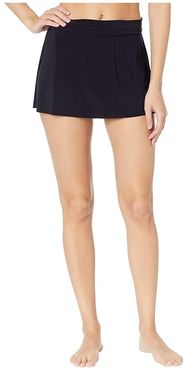 Jersey Tennis Skirt (Black) Women's Swimwear