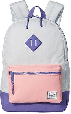 Heritage Backpack (Big Kids) (Ballad Blue Pastel Crosshatch/Candy Pink/Dusted Peri) Backpack Bags